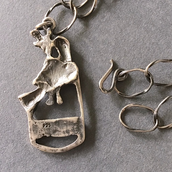 Sterling Silver Peace Dove Pendant Necklace - Picture 3 of 4